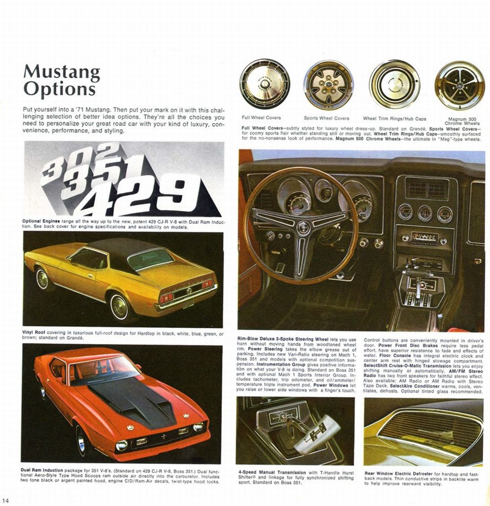 1971 Ford Mustang Brochure Page 6